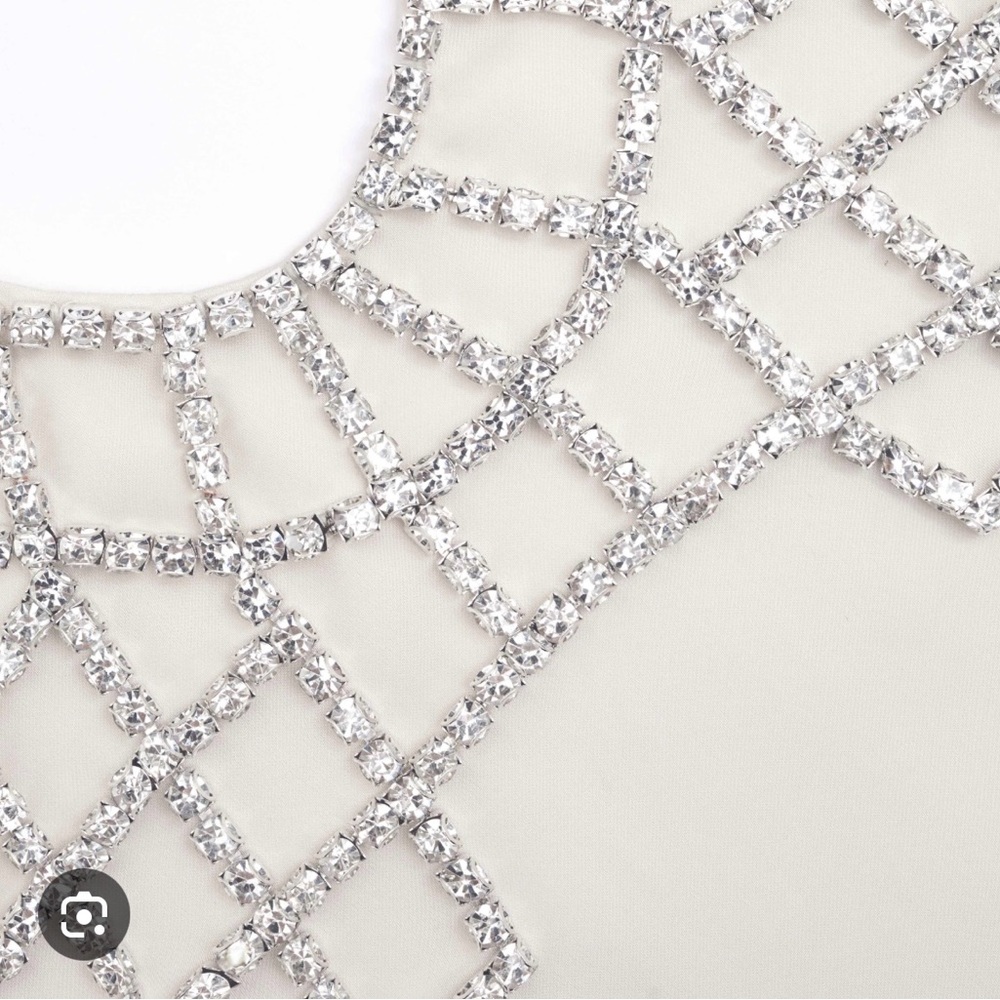 Self-Portrait Mini Diamanté Bralette Dress - Size US 4 - Picture 3 of 4